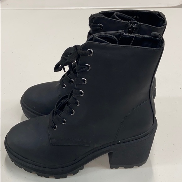 Love Your Sole Shoes - Love Your Sole Lace Up Combat/Moto Boots